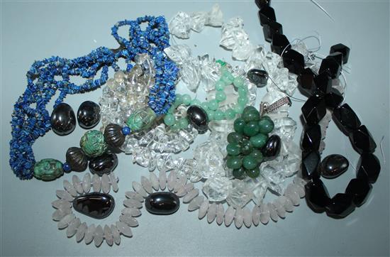 Qty of mixed Lapis, turquoise, crystal, quartz etc